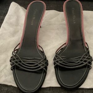 Cole Haan black and pink shoes, heels 9.5 worn 1x